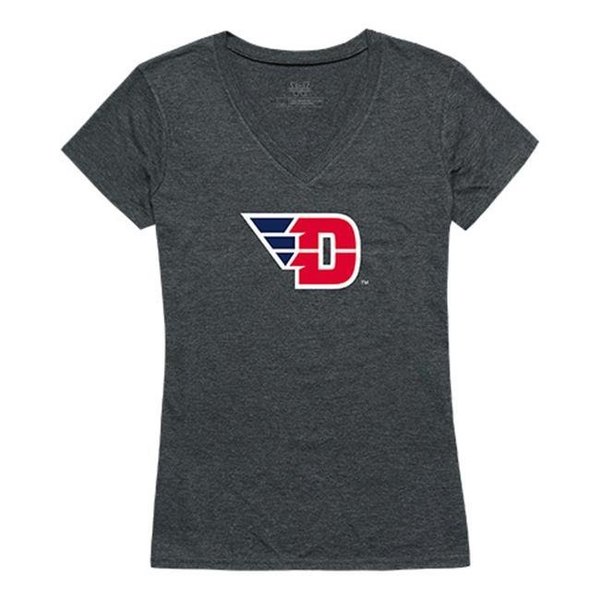 W Republic W Republic Apparel 521-119-E9C-04 University of Dayton Cinder Tee for Women; Heather Charcoal - Extra Large 521-119-E9C-04